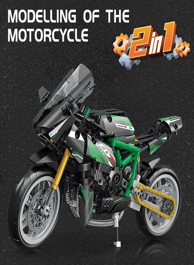 SKYBUCKET Deformation robotuilding toy15-Piece Motorcycle Model kitor Boys Ages 8+, Buildable Transforming Bike Toy - Image 3